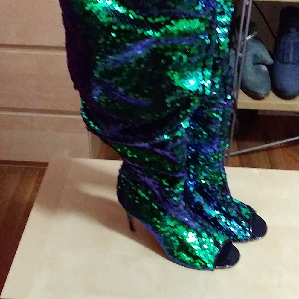 Mermaid sequin boots
